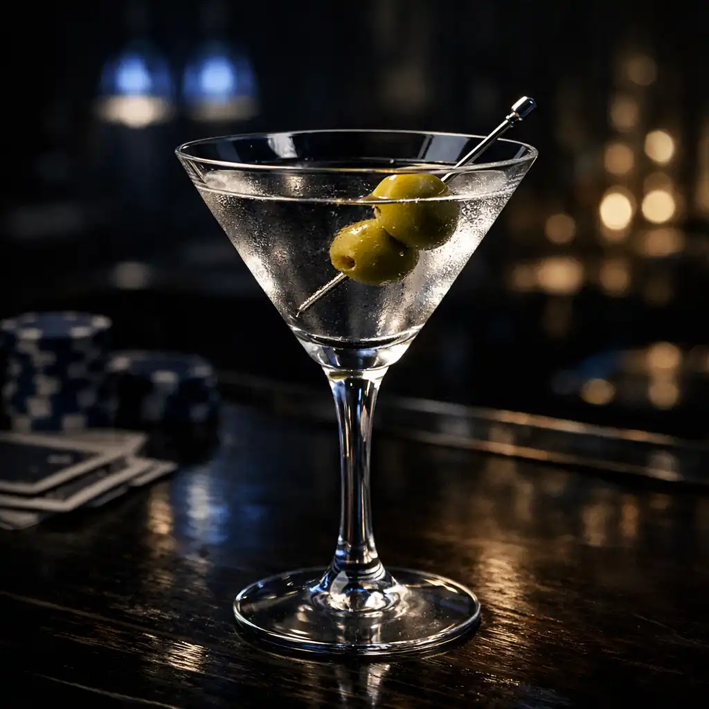 Casino Royale – klassischer Martini mit Premium-Gin und Olive