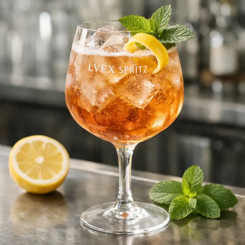 Lvex Spritz – Hausaperitif mit Prosecco, Holunderblütenlikör und Minze